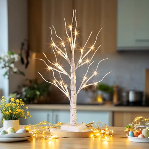 108 Led 8 Modes Lighted Birch Tree P565