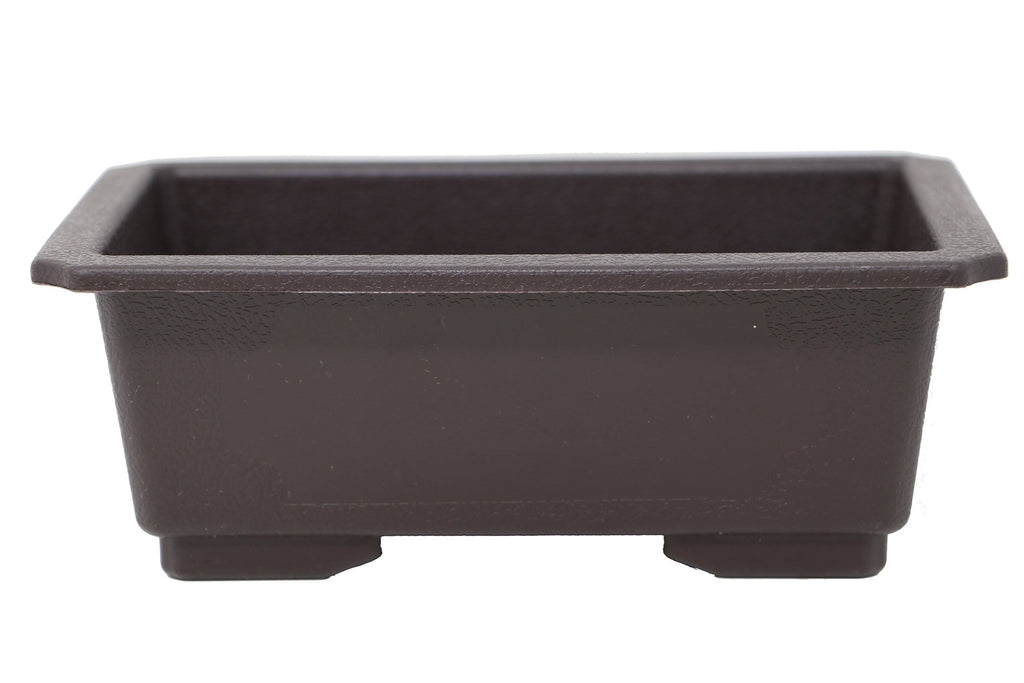 Rectangle Deep Brown Plastic Bonsai Training Pot F669