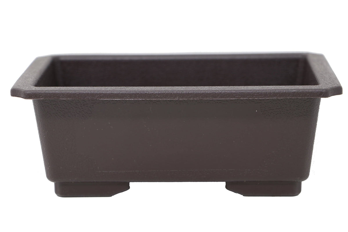 Rectangle Deep Brown Plastic Bonsai Training Pot F669