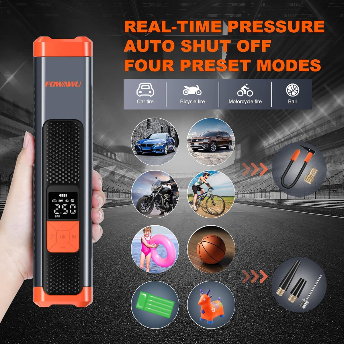 6000mAh 150PSI Tire Inflator Portable Air Compressor with LCD, Pack of 2 G955