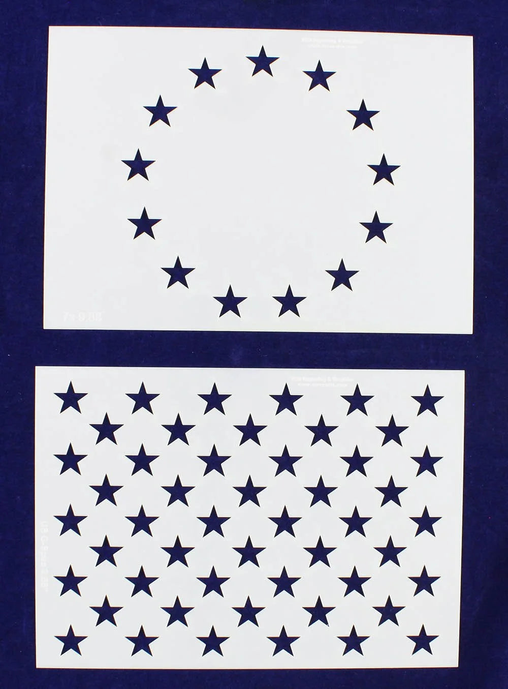 13 & 50 Star Field Stencils, 2 Piece Set, 14 Mil, 9.88"L W266712