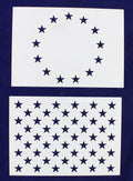 13 & 50 Star Field Stencils, 2 Piece Set, 14 Mil, 9.88"L W266712