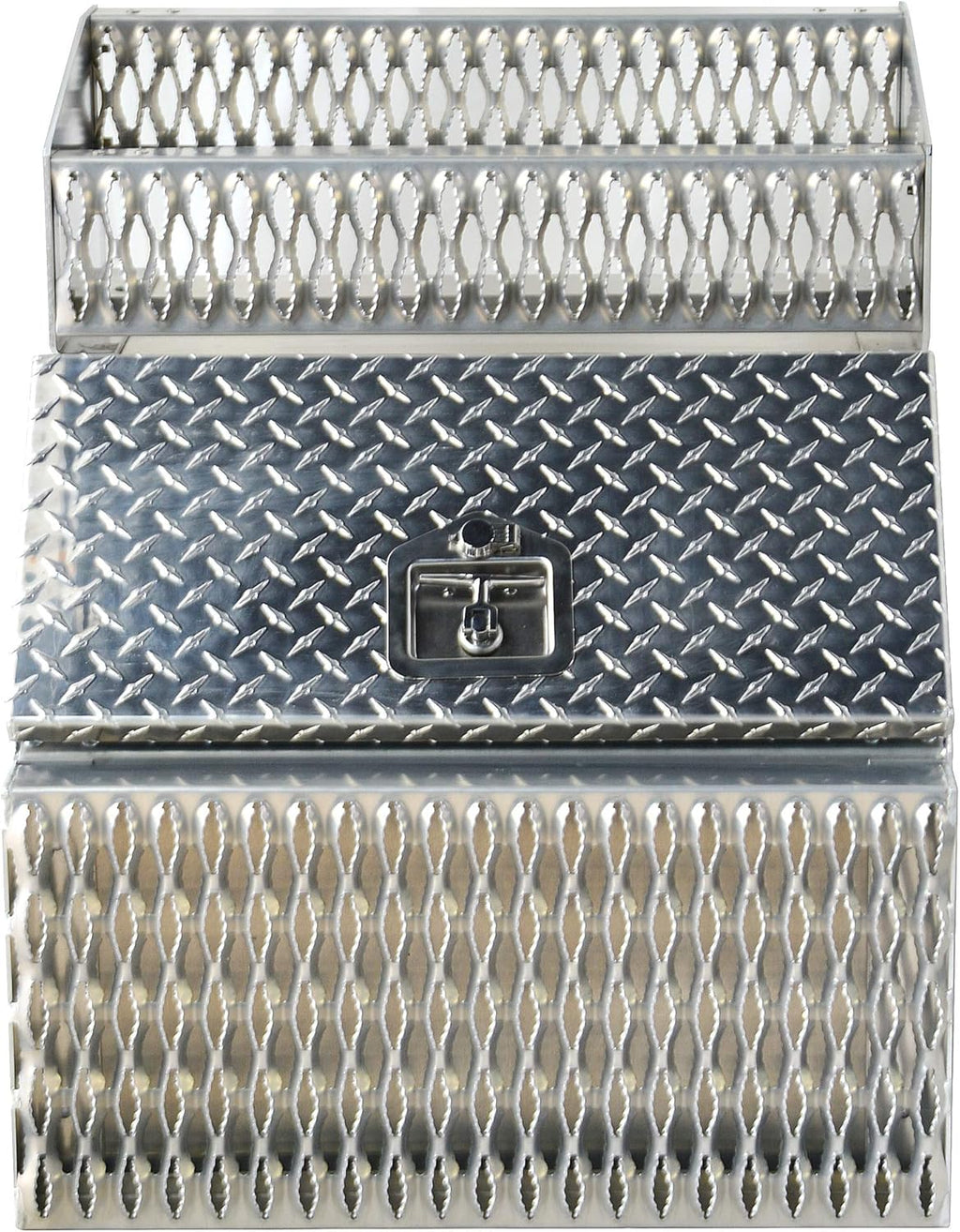 Heavy Duty Aluminum Semi Truck Side Storage Saddle Step Box 24" L x 25" W x 28" H U762725
