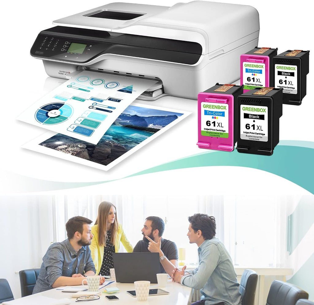 Remanufactured Ink Cartridge 61 Replacement (2 Black 2 Tri-Color) F70368
