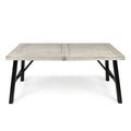 Light Grey Finish Acacia Wood Dining Table R66344