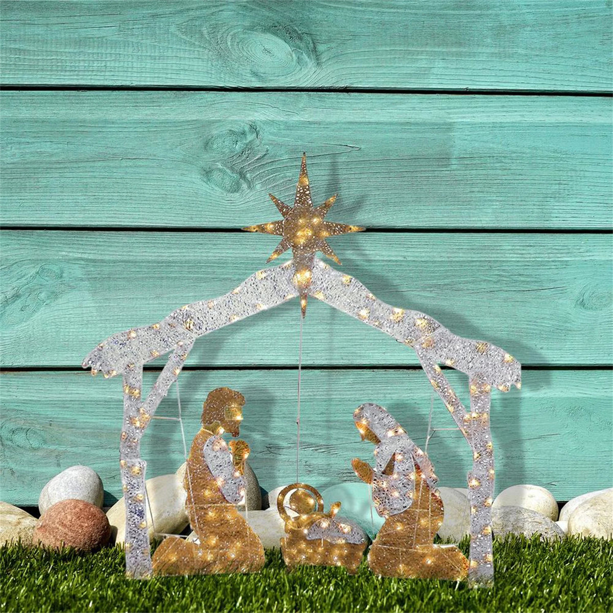 Nativity Scene Light Set LED Christmas Decoration F17346