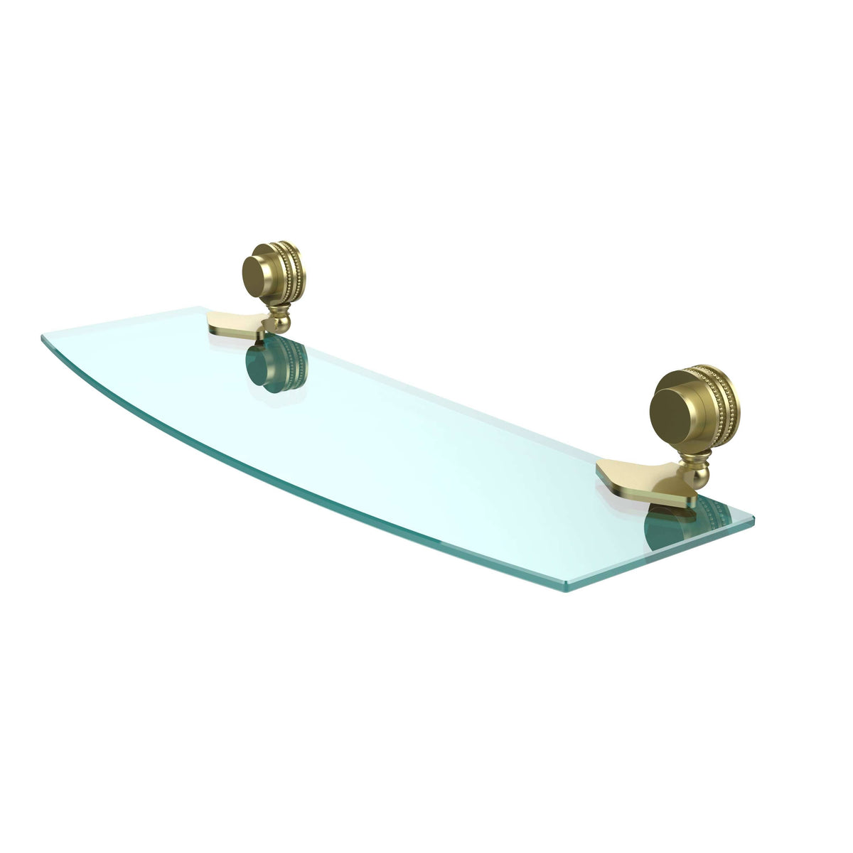 18 inch Glass Shelf with Dotted Accents L38721