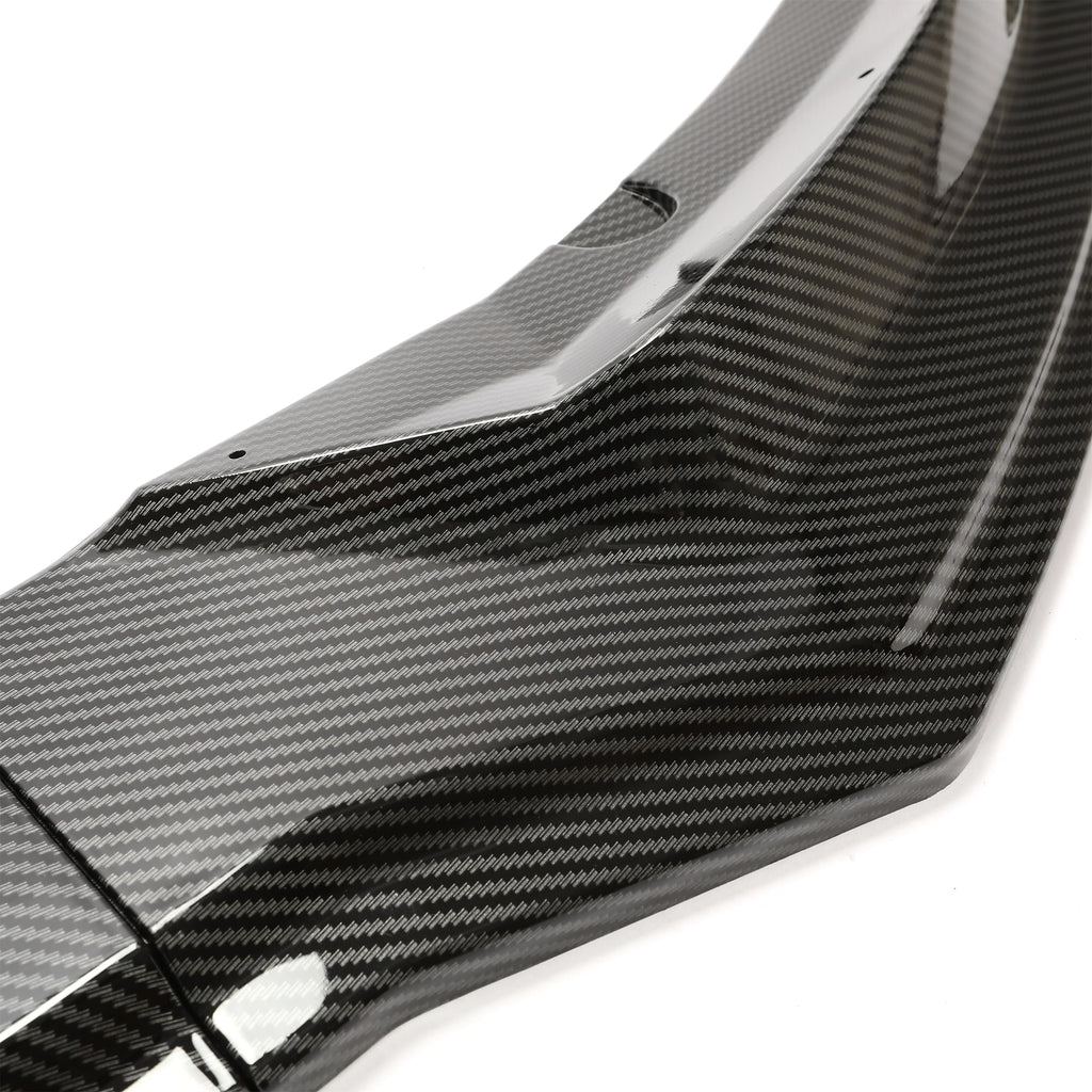 Carbon Fiber Printing Front Bumper Lower Lip Splitter Kit 3PCS I738