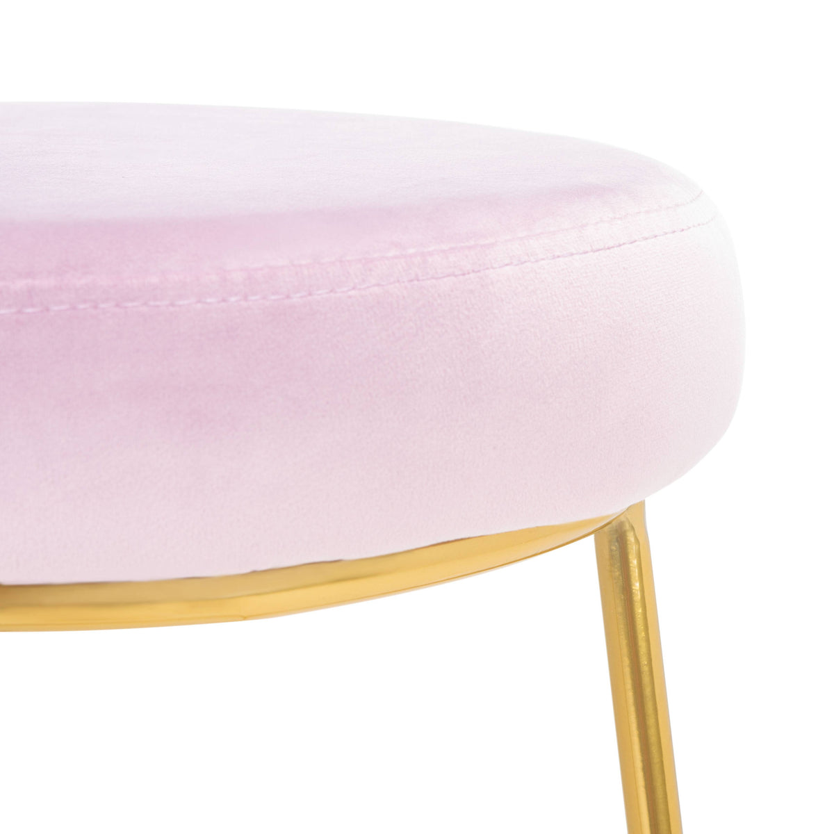 Lilac / Gold Round Bar Stool S339468