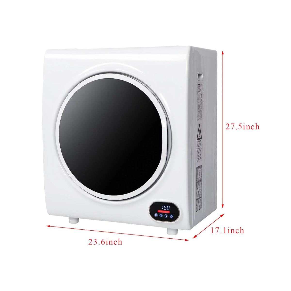 2.6 cu.ft Electric Portable Compact Laundry Dryer, White L87114