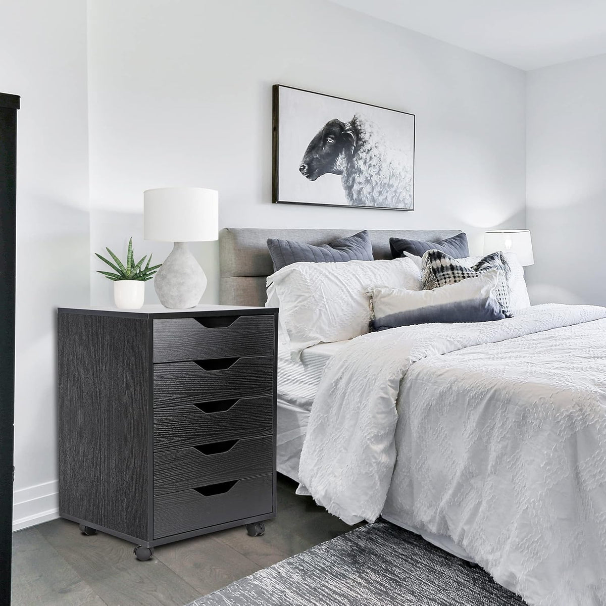 5 Drawer Storage Cabinet with Casters D32606