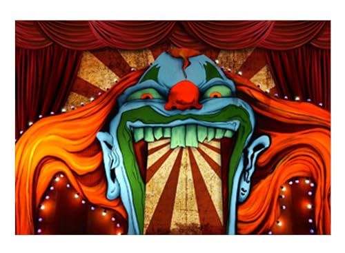 10x8ft Horror Circus Halloween Backdrop T7021