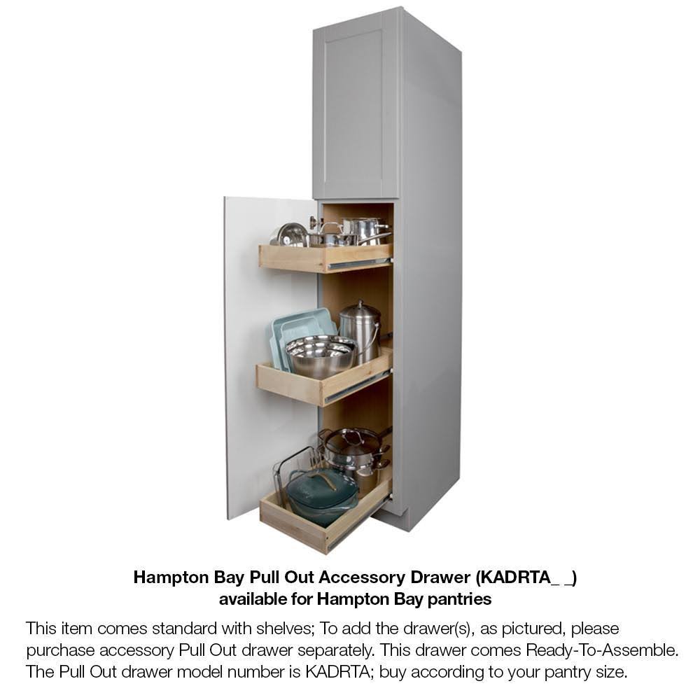 Shaker Assembled Pantry Kitchen Cabinet in Dove Gray Y7874