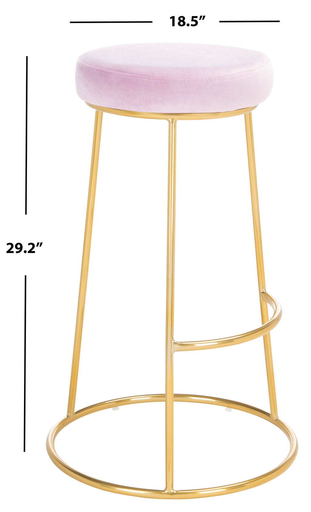 Lilac / Gold Round Bar Stool S339468