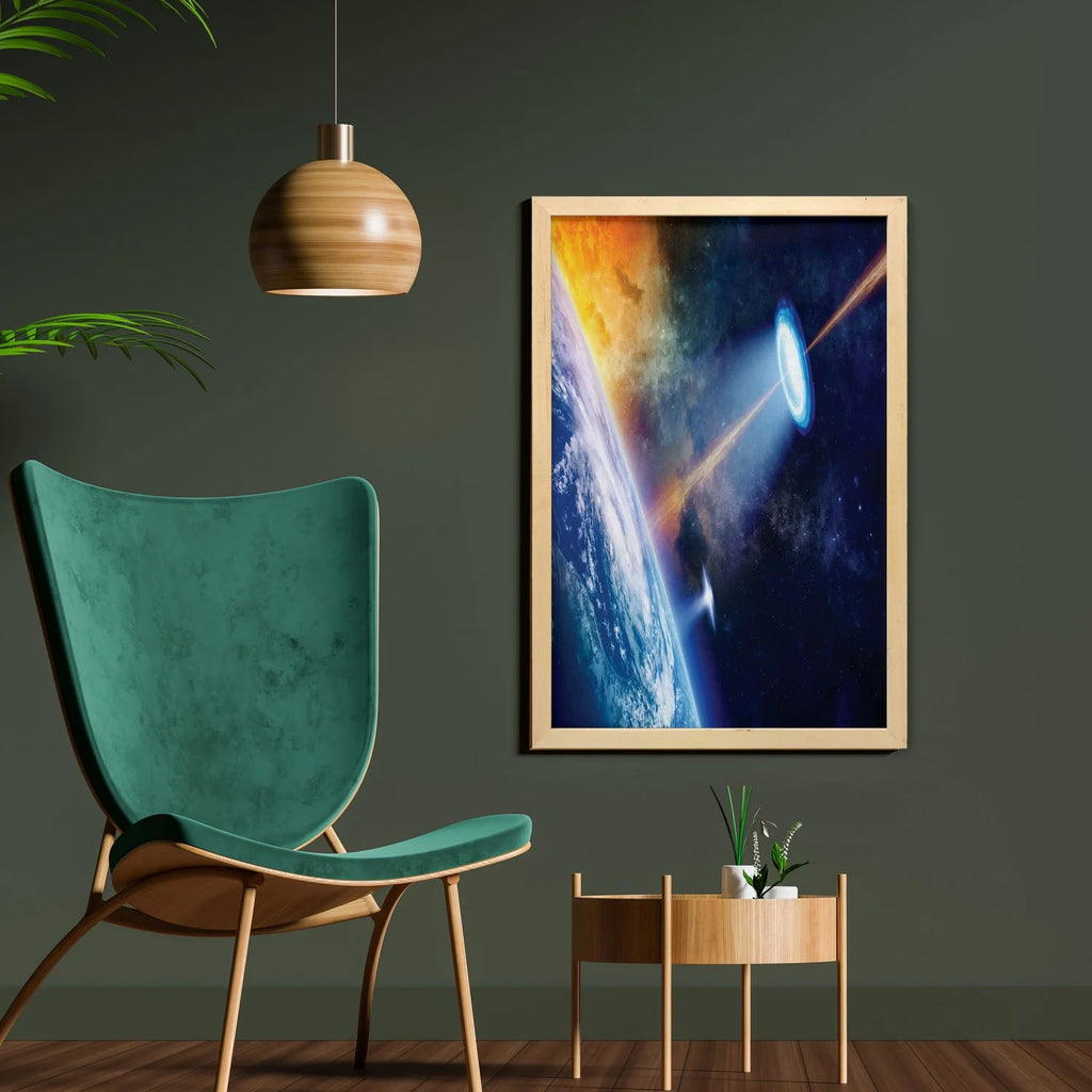 23" x 35" Printed Fabric Wall Art with Frame B1134