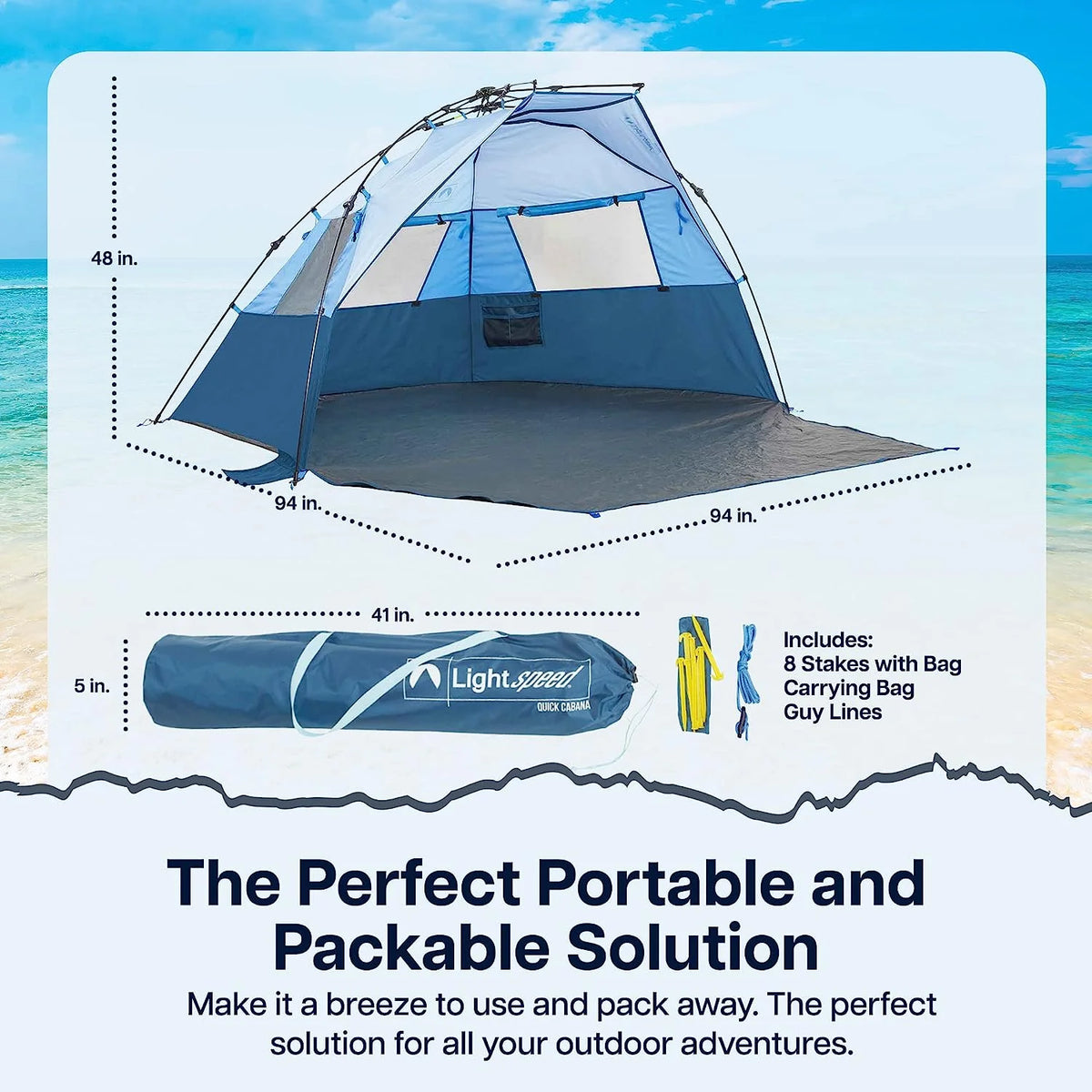 Blue Tide Beach Tent Sun Shelter N891