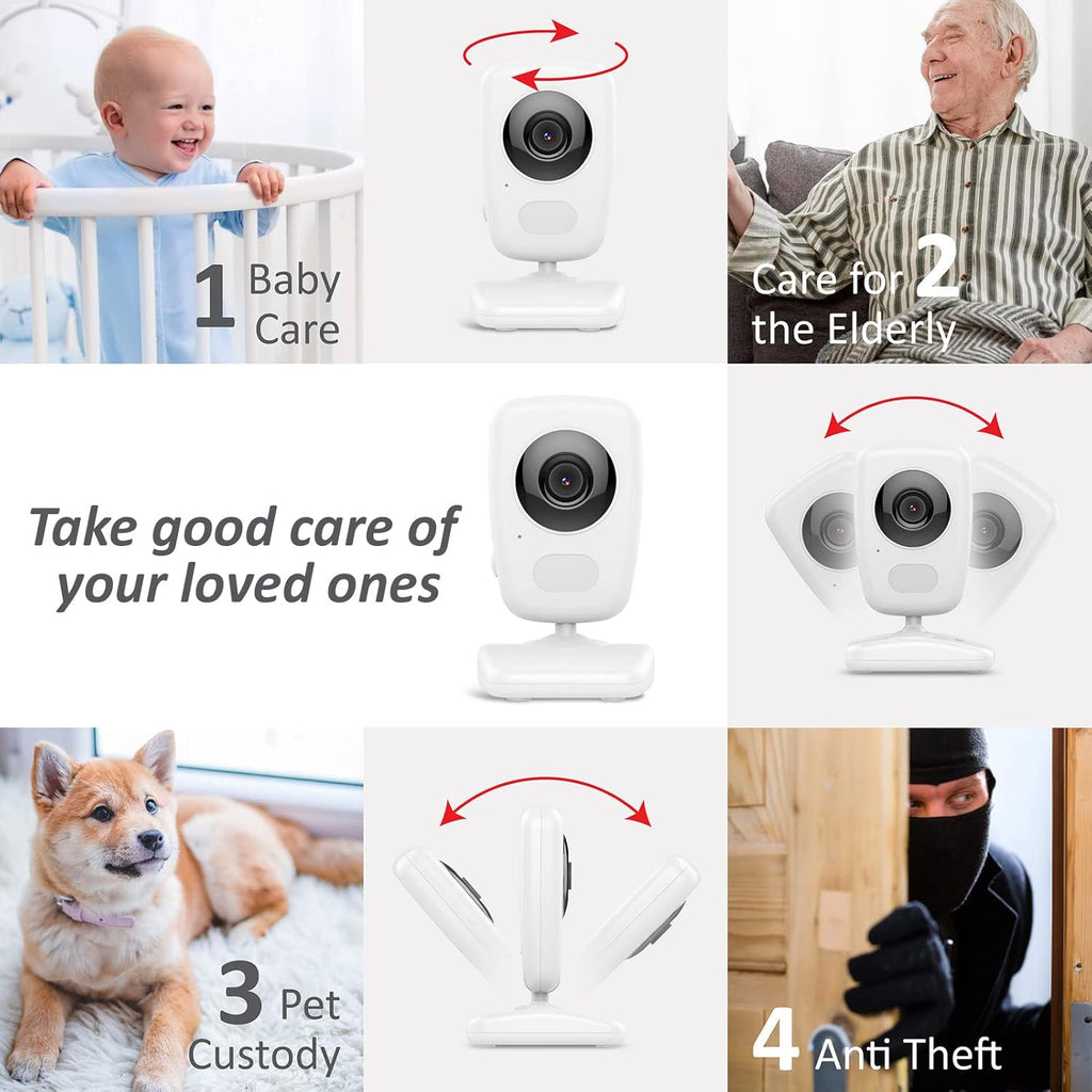 Video Baby Monitor with 5 Screen, Night Vision, Temperature Alert D73409
