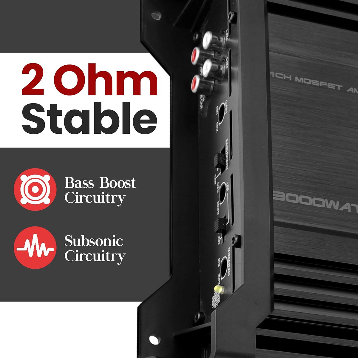 1 Channel 3,000 Watt MOSFET Car Amplifier G29640