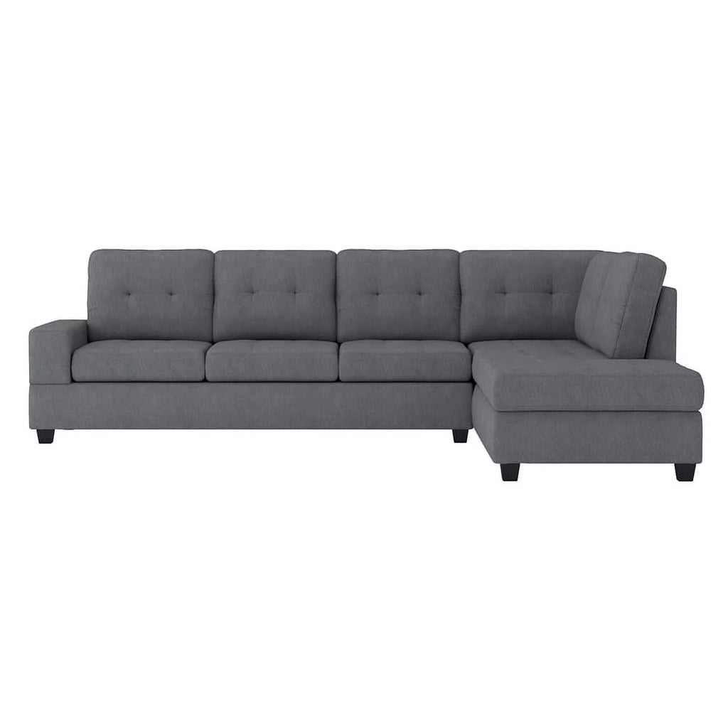 Dark Gray Microfiber Sectional Sofa R45414