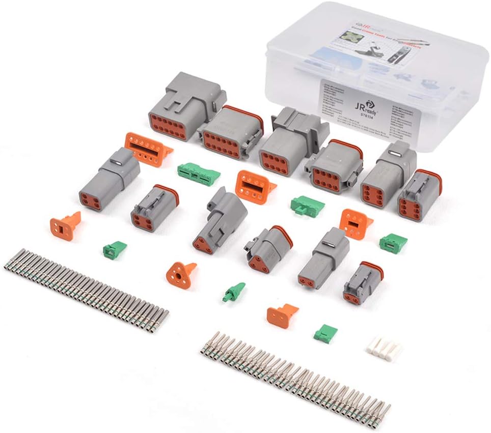 Deutsch Connector Kit 35 Pairs Gray IP67 Waterproof Electrical Connectors Plug P8072