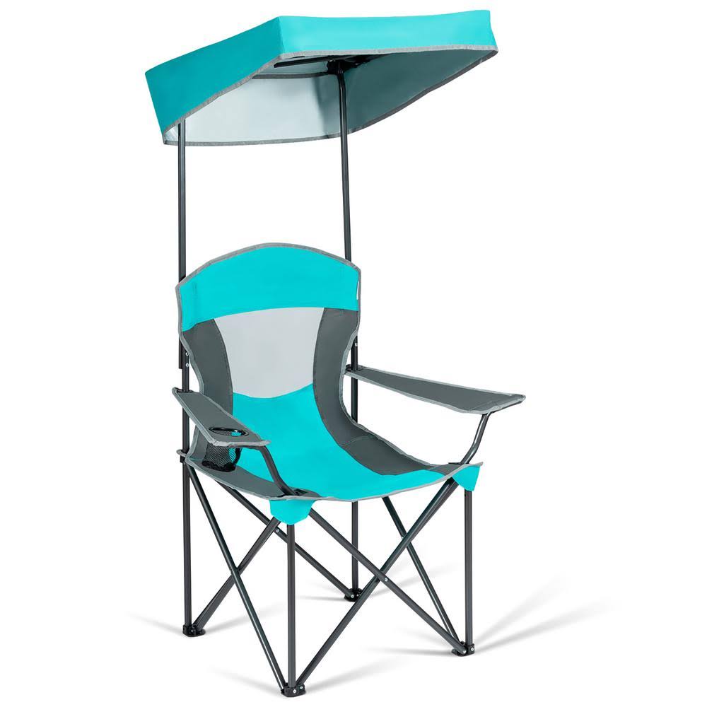 Turquoise Steel Camping Canopy Chair V302343