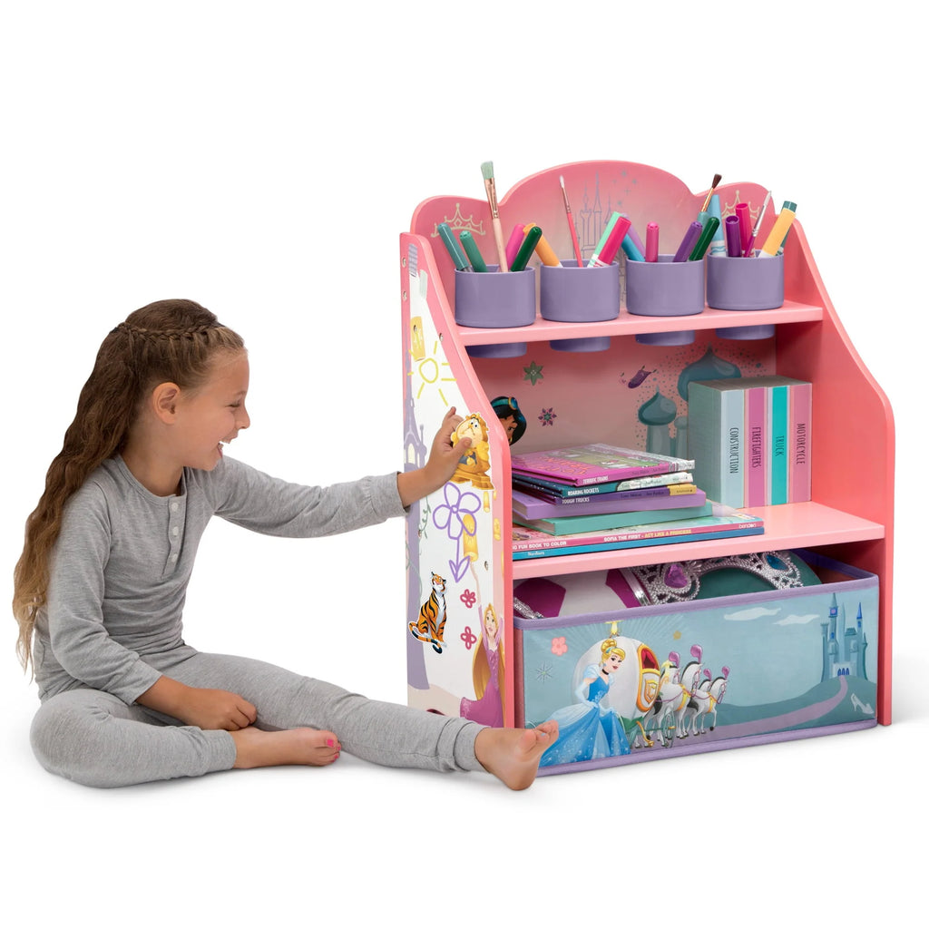 Pink 3-Piece Toddler Art & Play Set with Desk, Storage Station & Toy Box D98906