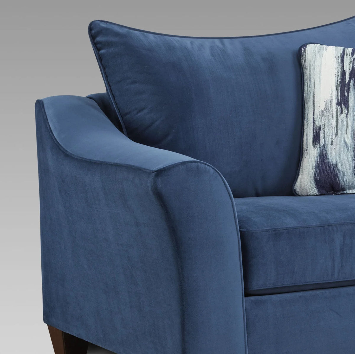 Navy Blue Fabric Armchair M839776
