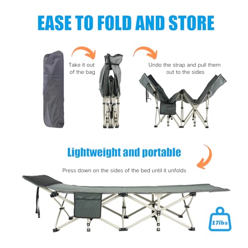 Heavy Duty Folding Cot Bed with Mattress K39725