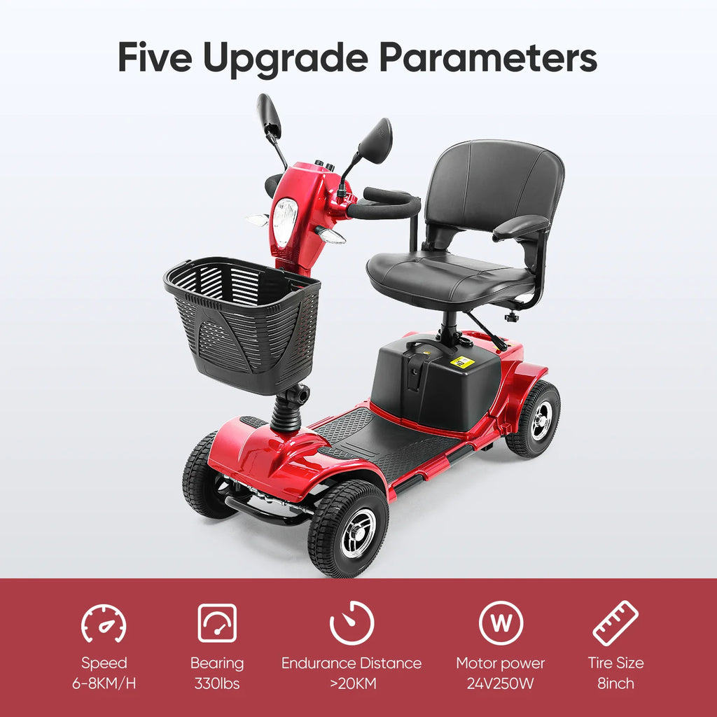 4 Wheel Electric Powered Mobility Scooter Blue R101