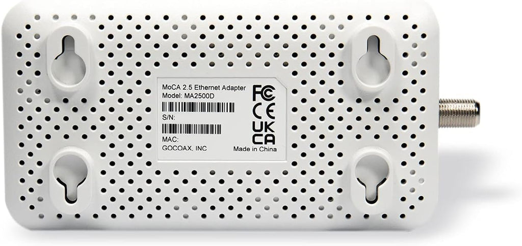 MoCA 2.5 Adapter with 2.5GbE Ethernet Port, White I3662