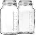 2 Pack 1 Gallon Glass Storage Jars with Airtight Lids G65814