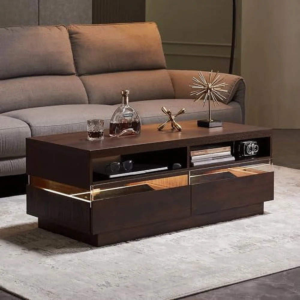 48 Inch LED Coffee Table with 2 Drawers X90447