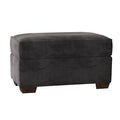 Charcoal Microsuede Ottoman C723