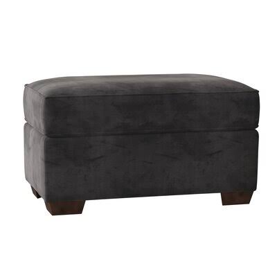 Charcoal Microsuede Ottoman C723