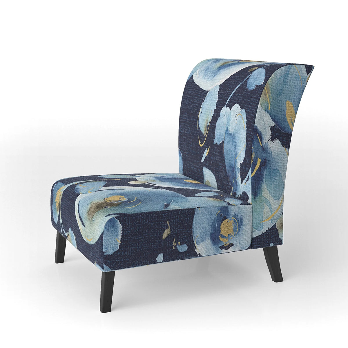Upholstered Floral Accent Arm Chair A16906