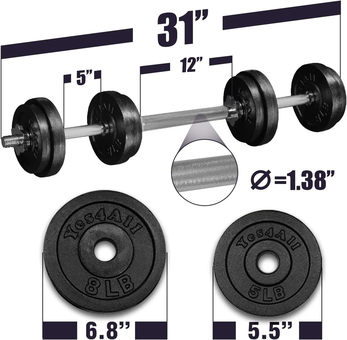 100 lbs Adjustable Dumbbells Set H30700