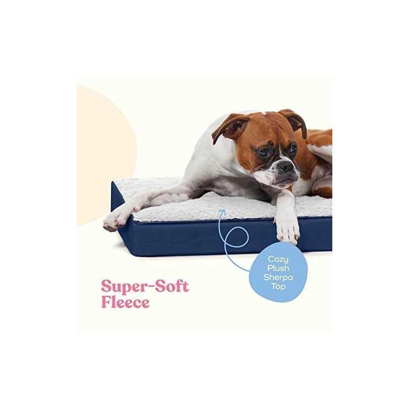 Orthopedic Large Dog Bed with Sherpa Top H782763
