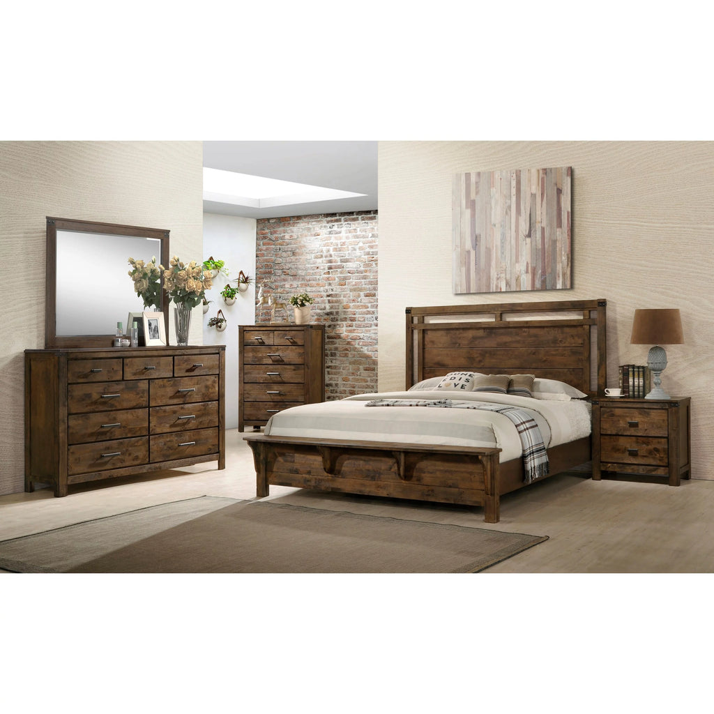 6pc Queen Size Wooden Bedroom Set A74785