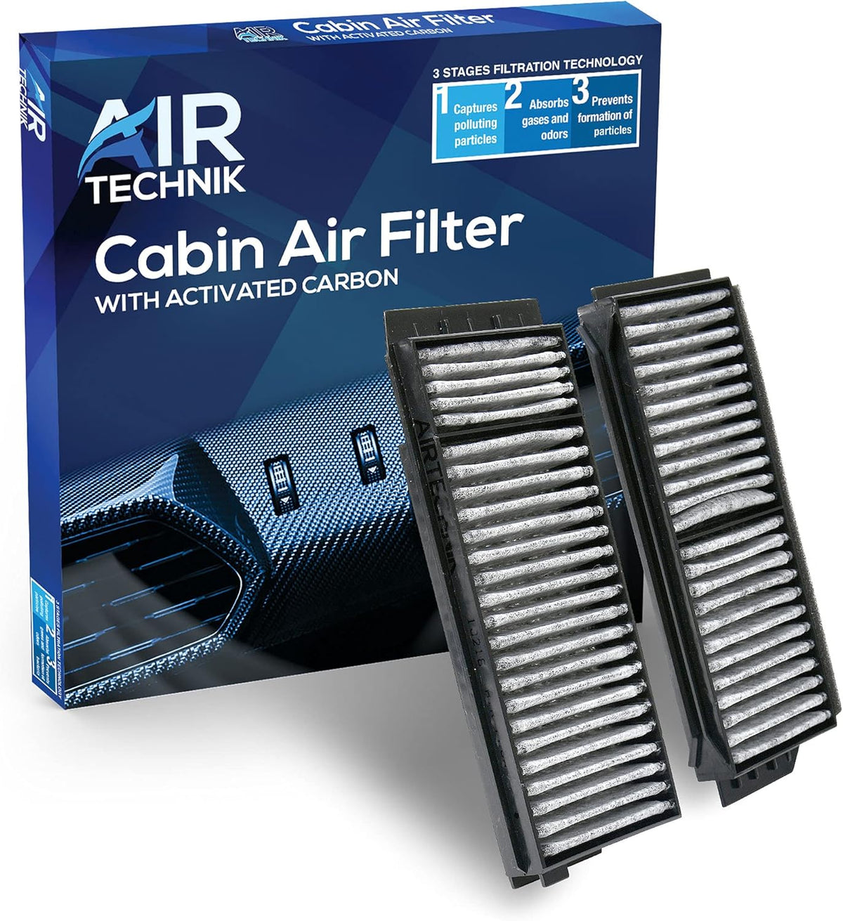 Cabin Air Filter with Activated Carbon Pack of 2 P884783