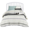 White Twin Wooden Spindle Headboard W9983