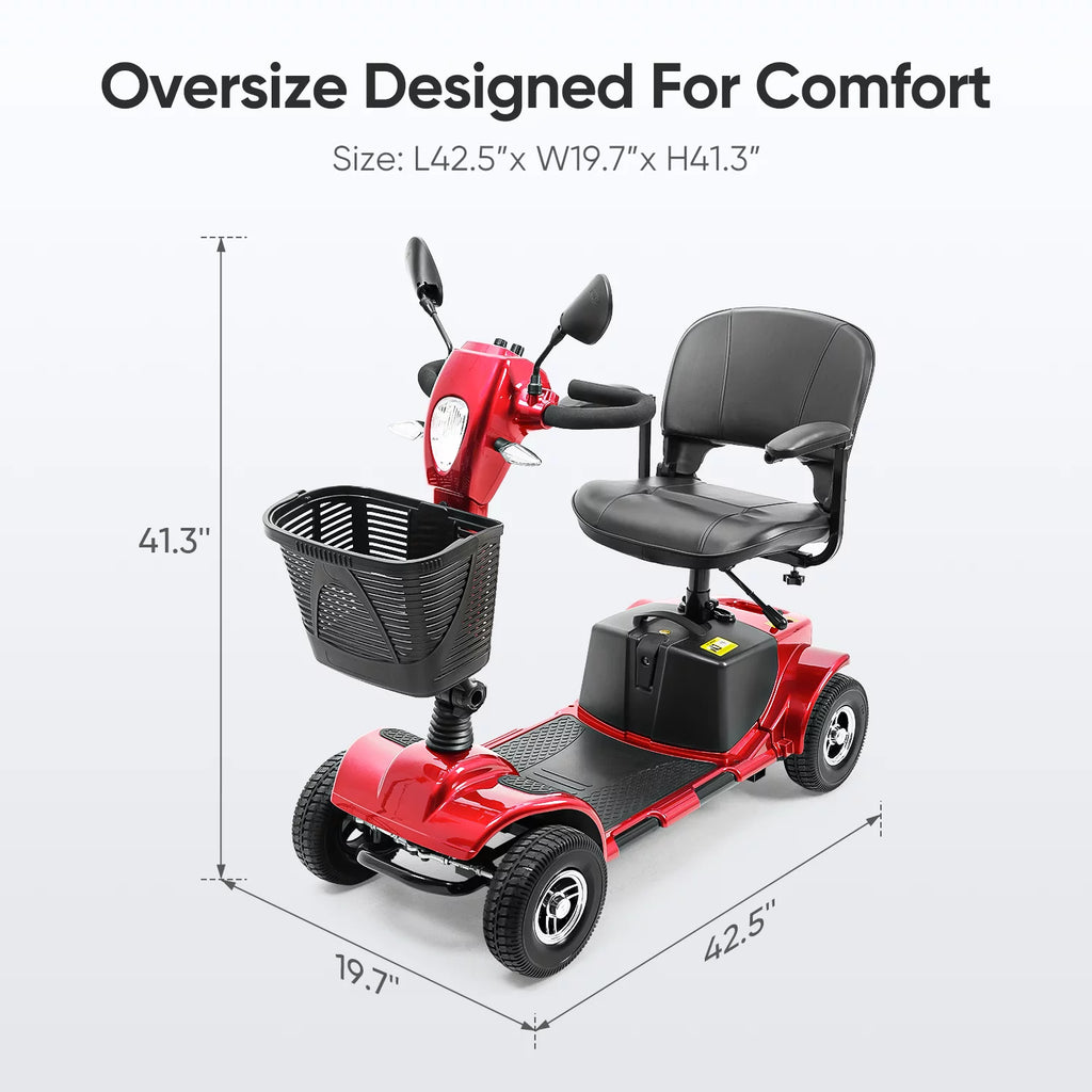 4 Wheel Electric Powered Mobility Scooter Blue R101
