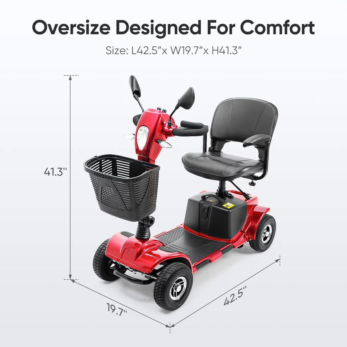 4 Wheel Electric Powered Mobility Scooter Blue R101
