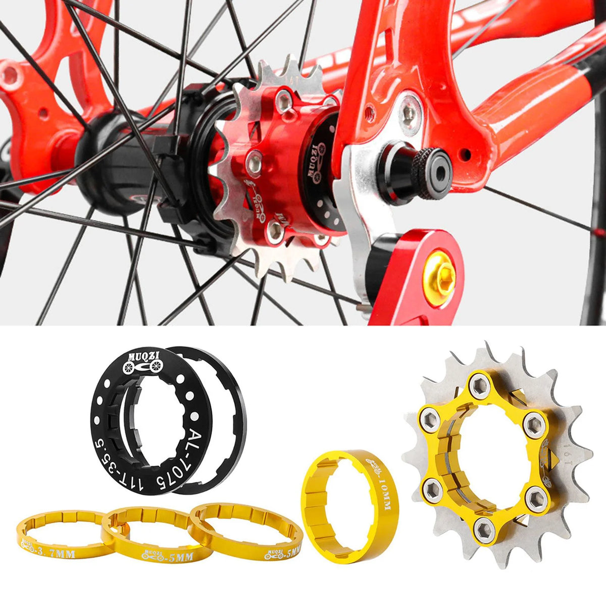 16T Single Cog Set Aluminum Alloy Freewheel Gear for Mountain Bike Hubs BMX M533
