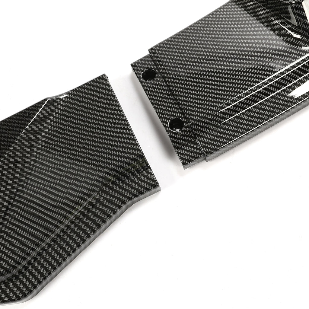 Carbon Fiber Printing Front Bumper Lower Lip Splitter Kit 3PCS I738