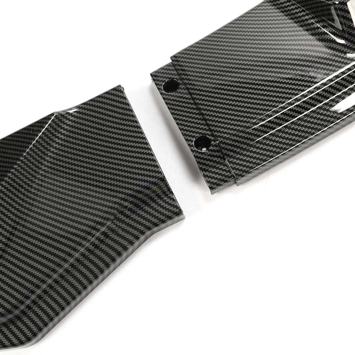 Carbon Fiber Printing Front Bumper Lower Lip Splitter Kit 3PCS I738