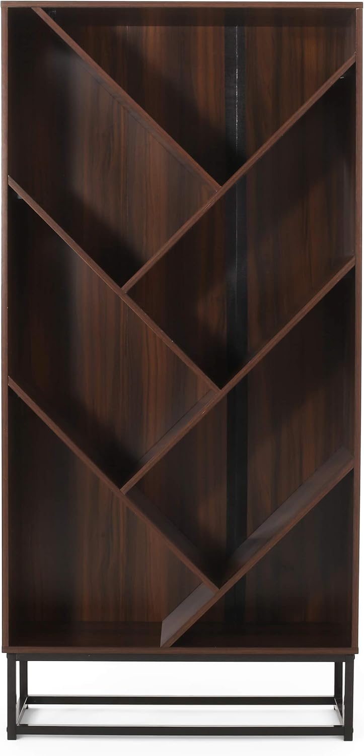 Dark Walnut Black Bookcase S641344