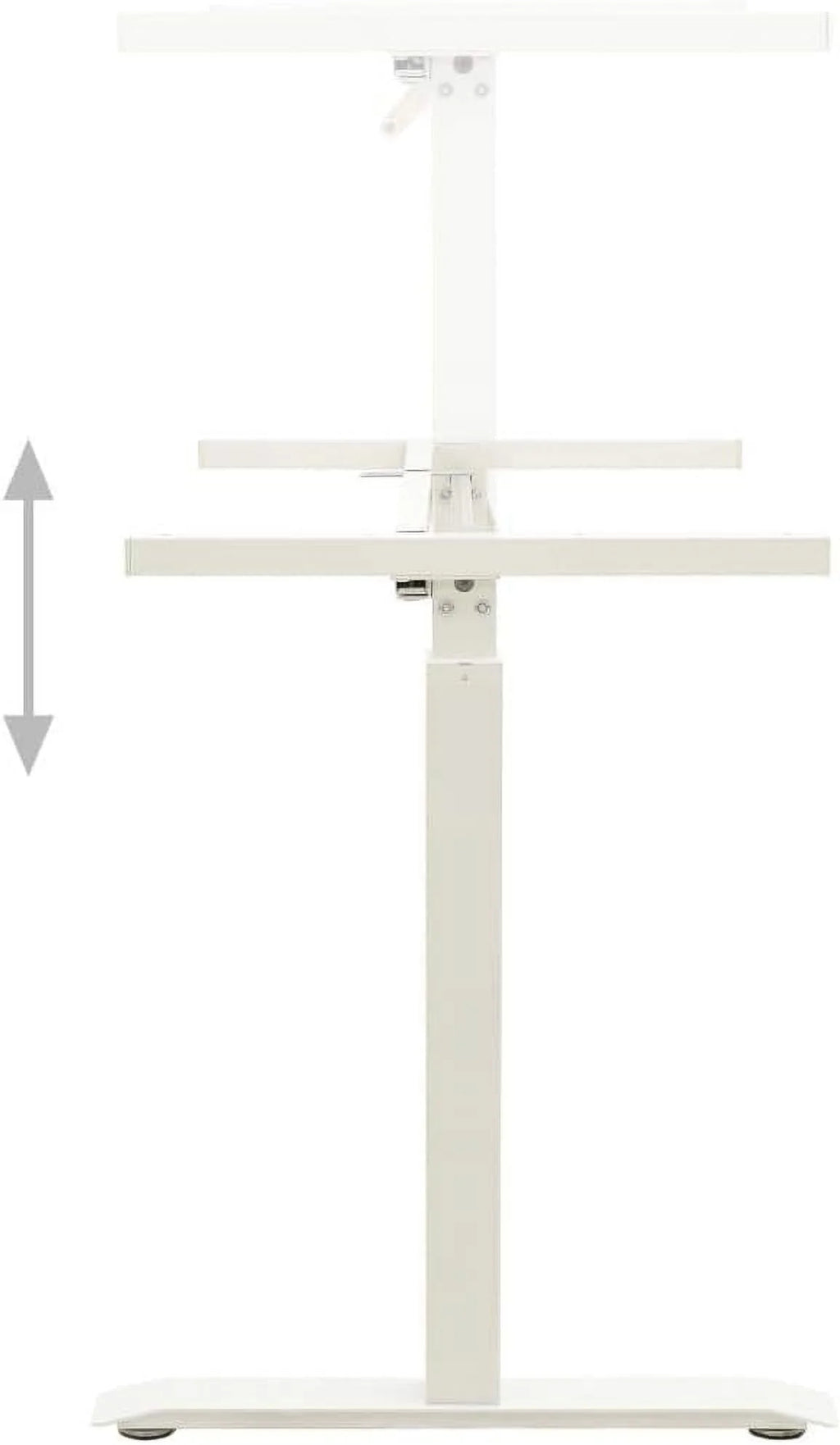 White Adjustable Standing Desk Frame with Crank System E895727