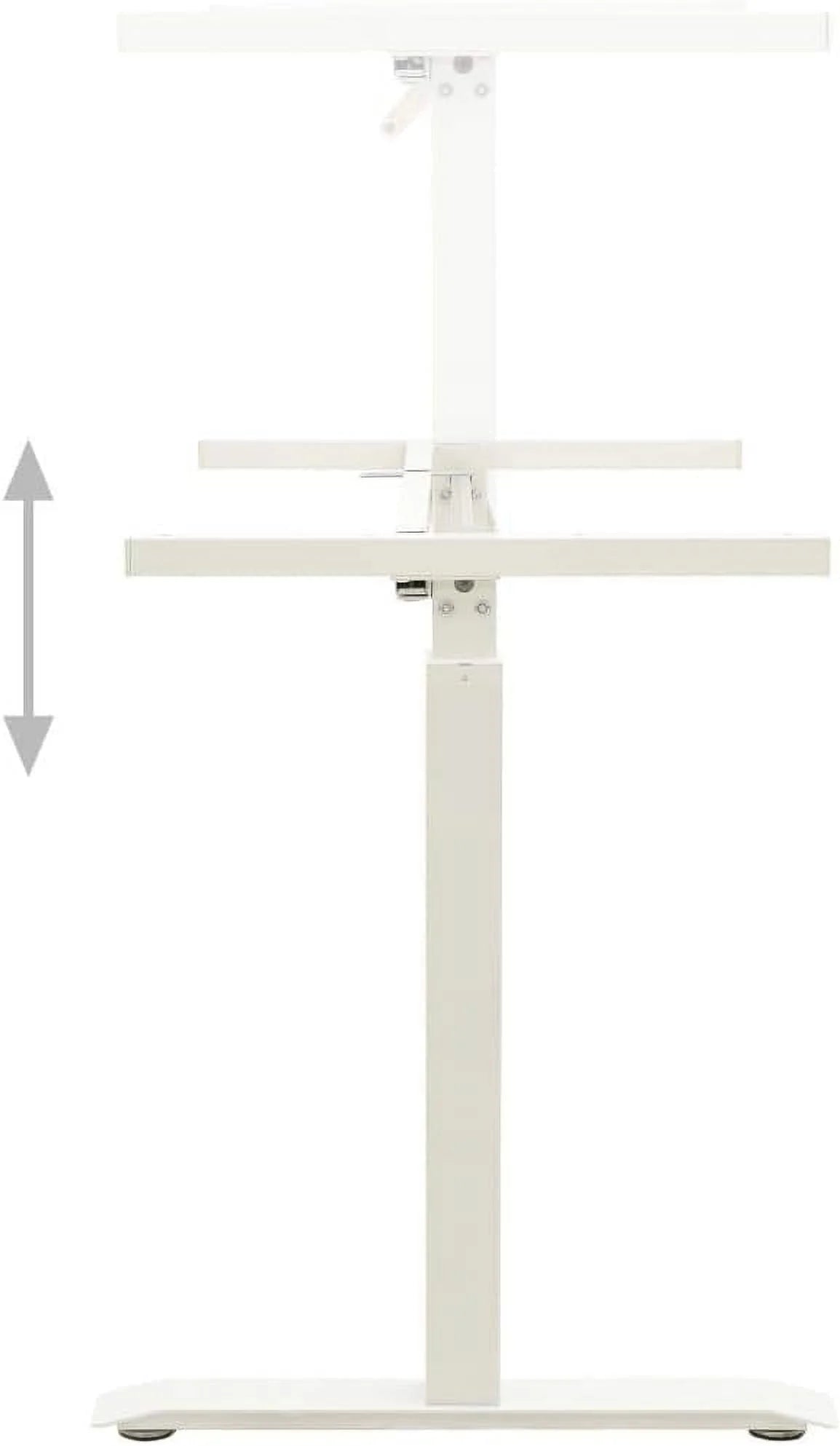 White Adjustable Standing Desk Frame with Crank System E895727