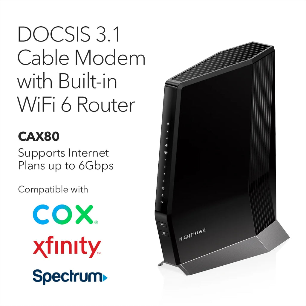 DOCSIS 3.1 Cable Modem + WiFi 6 Router X50183