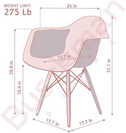 Yellow Set of Two Wooden Legs Chairs S608